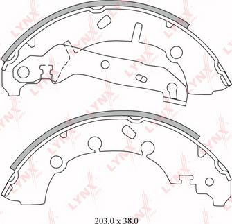 LYNXauto BS-3001 - Комплект тормозных колодок, барабанные unicars.by