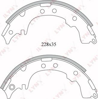 LYNXauto BS-7508 - Комплект тормозных колодок, барабанные unicars.by