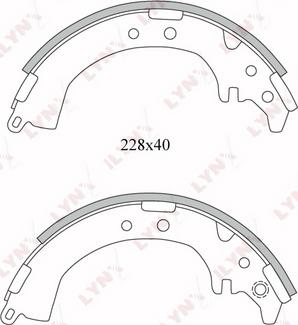 LYNXauto BS-7507 - Комплект тормозных колодок, барабанные unicars.by