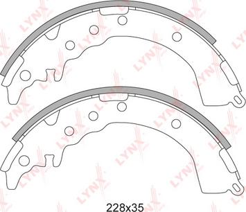 LYNXauto BS-7513 - Комплект тормозных колодок, барабанные unicars.by