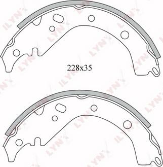 LYNXauto BS-7512 - Комплект тормозных колодок, барабанные unicars.by