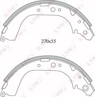 LYNXauto BS-7517 - Комплект тормозных колодок, барабанные unicars.by