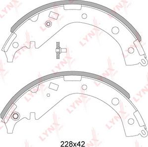 LYNXauto BS-7524 - Комплект тормозных колодок, барабанные unicars.by