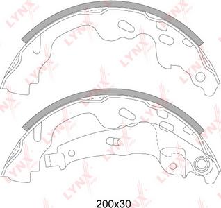 LYNXauto BS-7526 - Комплект тормозных колодок, барабанные unicars.by