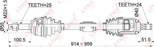 LYNXauto CD-1092 - Приводной вал unicars.by