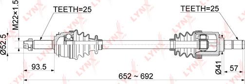 LYNXauto CD-1062A - Приводной вал unicars.by