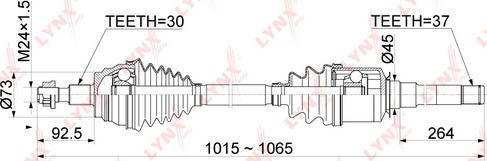 LYNXauto CD-1083 - Приводной вал unicars.by
