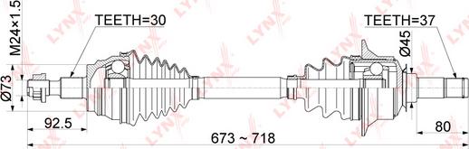LYNXauto CD-1082 - Приводной вал unicars.by
