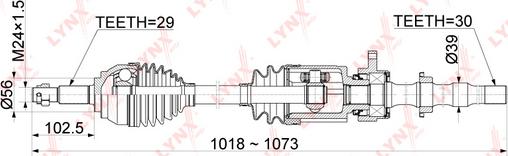 LYNXauto CD-1105 - Приводной вал unicars.by