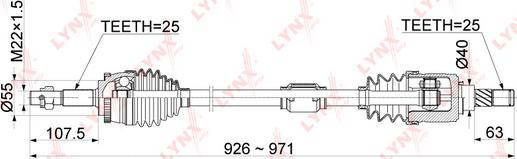 LYNXauto CD-1100A - Приводной вал unicars.by