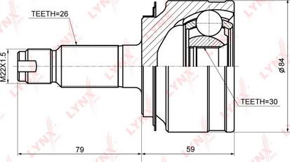 LYNXauto CO-3669 - Шарнирный комплект, ШРУС, приводной вал unicars.by