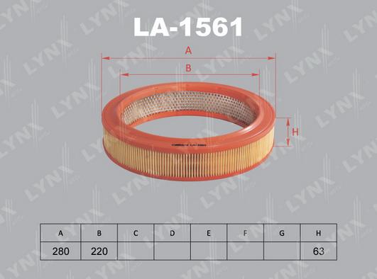 LYNXauto LA-1561 - Воздушный фильтр, двигатель unicars.by