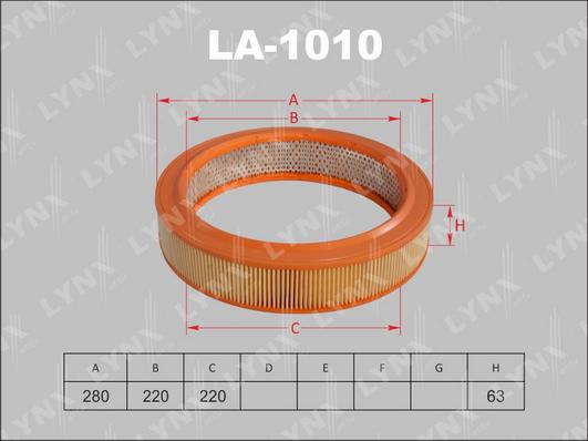 LYNXauto LA-1010 - Воздушный фильтр, двигатель unicars.by