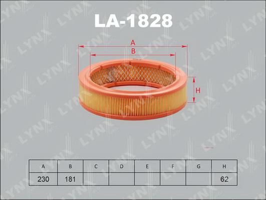 LYNXauto LA-1828 - Воздушный фильтр, двигатель unicars.by