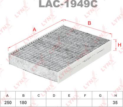 LYNXauto LAC-1949C - Фильтр воздуха в салоне unicars.by