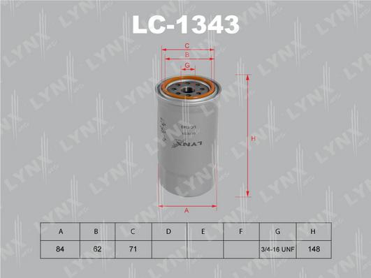 LYNXauto LC-1343 - Масляный фильтр unicars.by