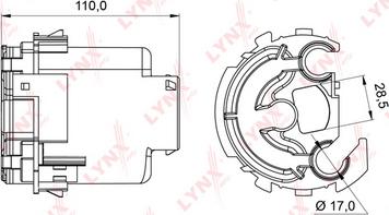 LYNXauto LF-994M - Топливный фильтр unicars.by