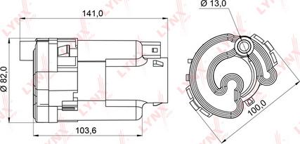 LYNXauto LF-991M - Топливный фильтр unicars.by