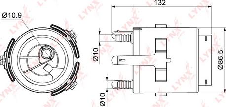 LYNXauto LF-998M - Топливный фильтр unicars.by