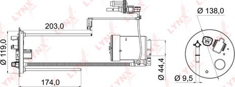 LYNXauto LF-969M - Топливный фильтр unicars.by