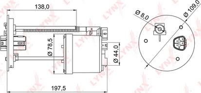 LYNXauto LF-982M - Топливный фильтр unicars.by