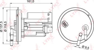 LYNXauto LF-977M - Топливный фильтр unicars.by