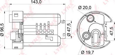 LYNXauto LF-164M - Топливный фильтр unicars.by