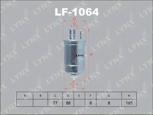 LYNXauto LF-1064 - Топливный фильтр unicars.by