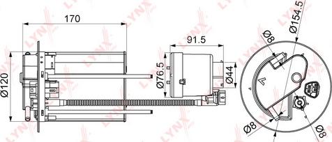 LYNXauto LF-1073M - Топливный фильтр unicars.by