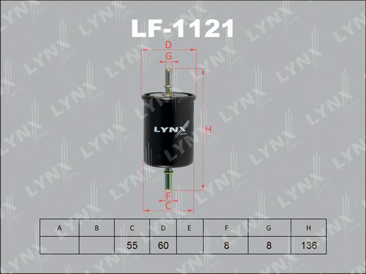 LYNXauto LF-1121 - Топливный фильтр unicars.by