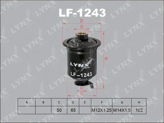 LYNXauto LF-1243 - Топливный фильтр unicars.by