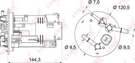 LYNXauto LF-362M - Топливный фильтр unicars.by