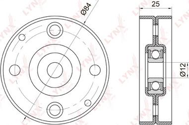LYNXauto PB-5014 - Ролик, поликлиновый ремень unicars.by