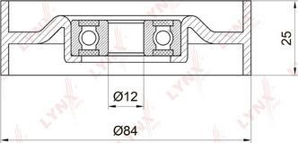 LYNXauto PB-5015 - Ролик, поликлиновый ремень unicars.by