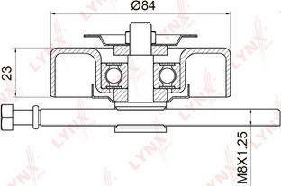 LYNXauto PB-5017 - Ролик, поликлиновый ремень unicars.by