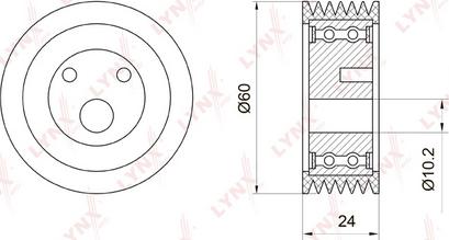 LYNXauto PB-5039 - Ролик, поликлиновый ремень unicars.by