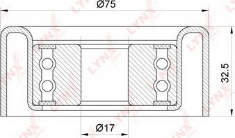 LYNXauto PB-5126 - Ролик, поликлиновый ремень unicars.by