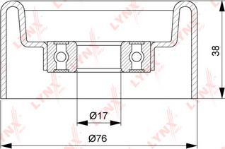 LYNXauto PB-5127 - Ролик, поликлиновый ремень unicars.by