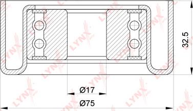 LYNXauto PB-5318 - Ролик, поликлиновый ремень unicars.by