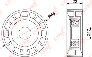 LYNXauto PB-5261 - Ролик, поликлиновый ремень unicars.by
