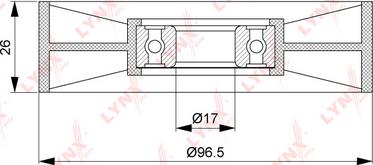 LYNXauto PB-5230 - Ролик, поликлиновый ремень unicars.by