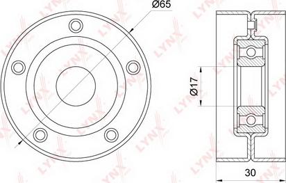 LYNXauto PB-5275 - Ролик, поликлиновый ремень unicars.by