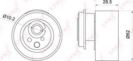 LYNXauto PB-1045 - Натяжной ролик, зубчатый ремень ГРМ unicars.by