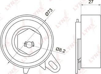 LYNXauto PB-1069 - Натяжной ролик, зубчатый ремень ГРМ unicars.by