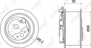 LYNXauto PB-1001 - Натяжной ролик, зубчатый ремень ГРМ unicars.by