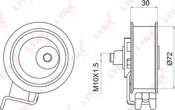 LYNXauto PB-1008 - Натяжной ролик, зубчатый ремень ГРМ unicars.by