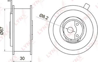 LYNXauto PB-1003 - Натяжной ролик, зубчатый ремень ГРМ unicars.by