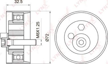 LYNXauto PB-1010 - Натяжной ролик, зубчатый ремень ГРМ unicars.by