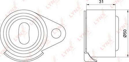 LYNXauto PB-1088 - Натяжной ролик, зубчатый ремень ГРМ unicars.by