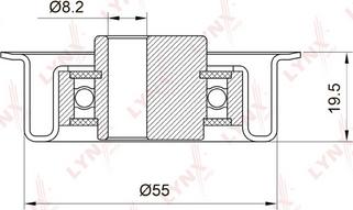 LYNXauto PB-1035 - Натяжной ролик, зубчатый ремень ГРМ unicars.by